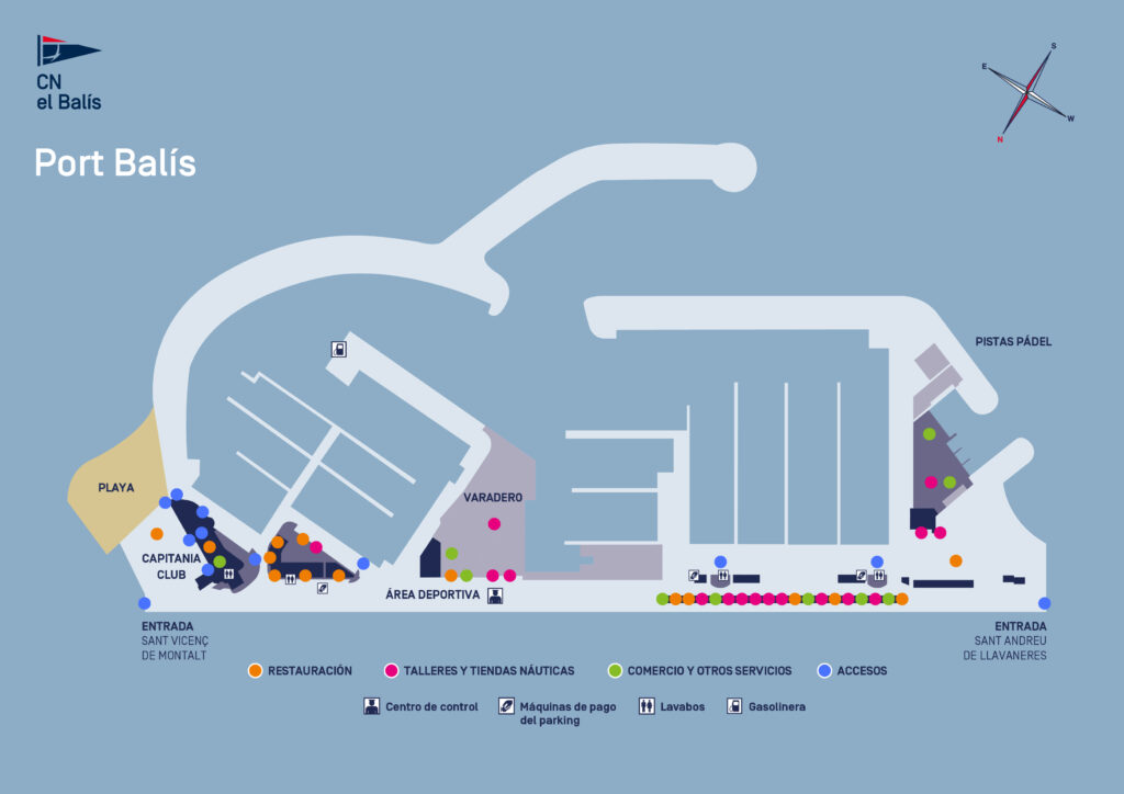 Mapa de servicios — vista general del puerto